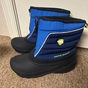 Kids Blue and Black Snow Boots